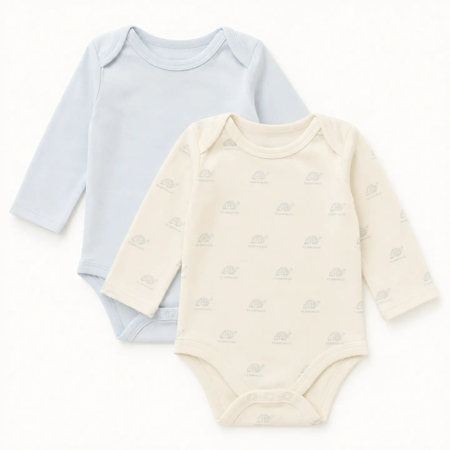 Set 2 Bodys Manga Larga 100% Algodón para Niños 1