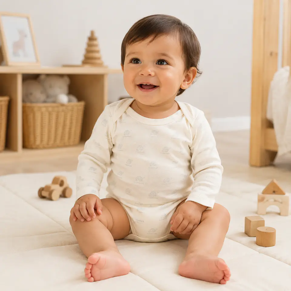 Set 2 Bodys Manga Larga 100% Algodón para Niños 3