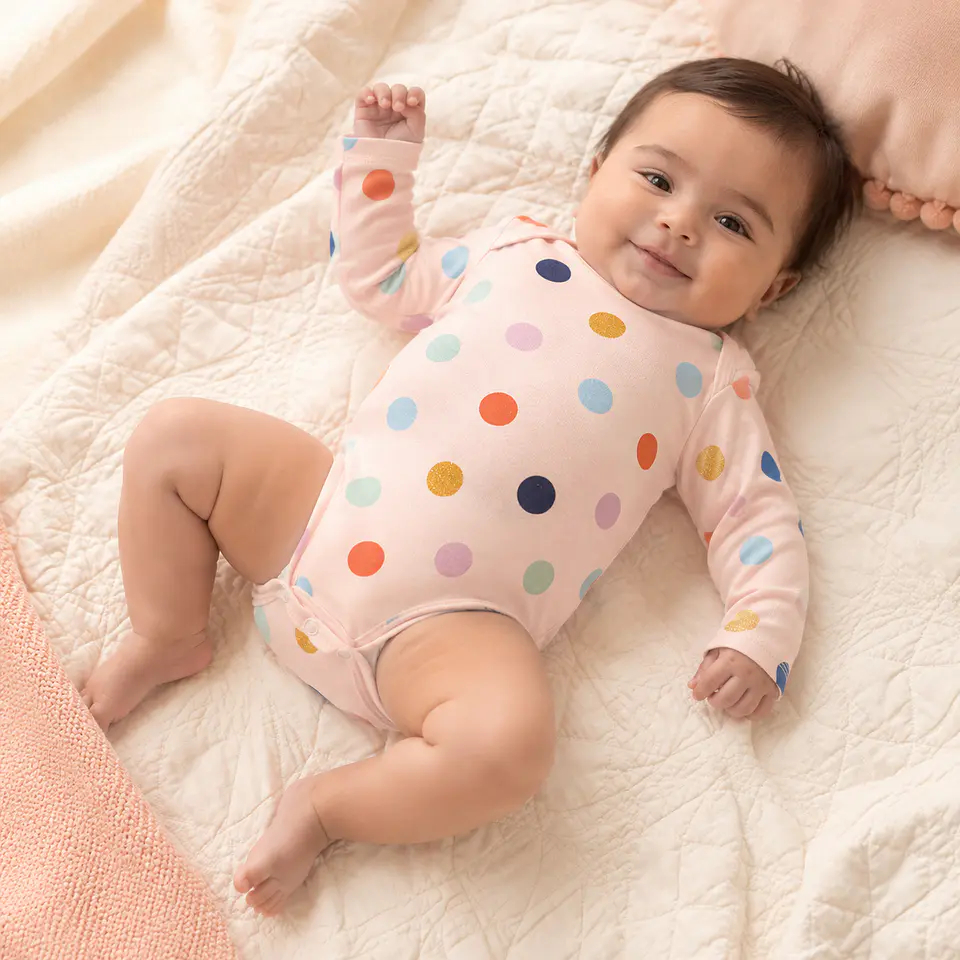 Set 4 Bodys 100% Algodón para Niñas diseño Arcoíris 4
