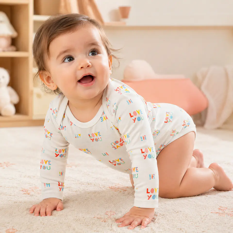 Set 4 Bodys 100% Algodón para Niñas diseño Arcoíris 6