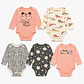 Set 5 Bodys 100% Algodón para Niñas diseño Leoncita Print - Miniatura 1