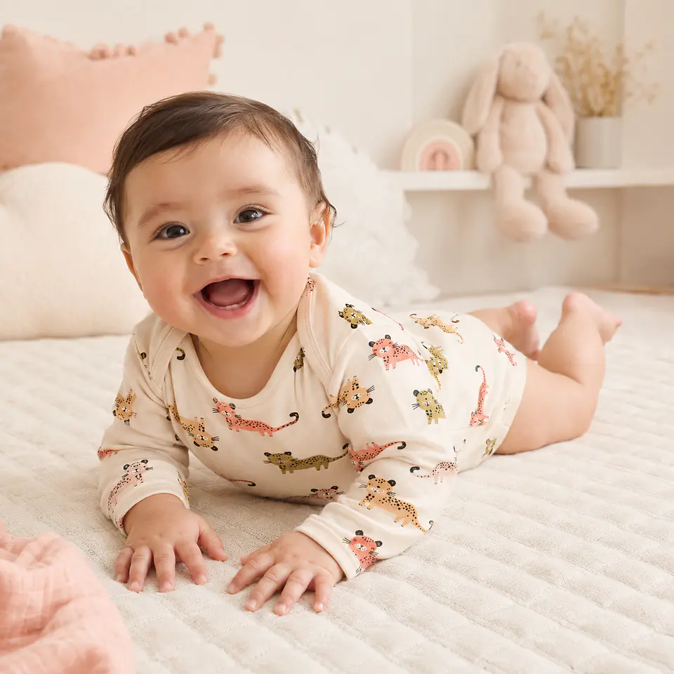 Set 5 Bodys 100% Algodón para Niñas diseño Leoncita Print 4