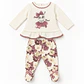 Conjunto 2 Piezas 100% Algodón para Bebé Niña – Conejita y Flores - Miniatura 1