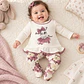 Conjunto 2 Piezas 100% Algodón para Bebé Niña – Conejita y Flores - Miniatura 2