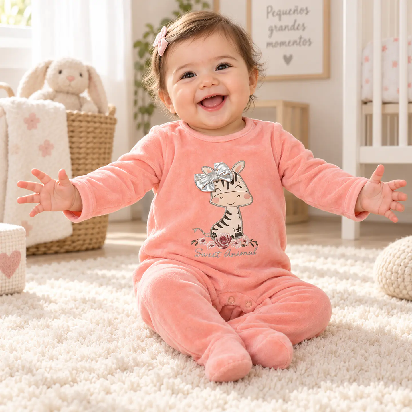 Enterito 100% Algodón para Bebé Niña – Cebra Sweet Animal 2