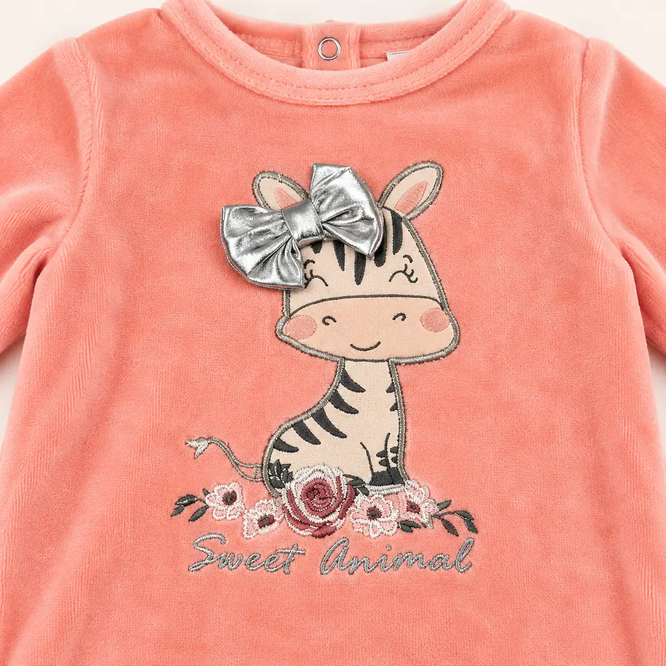 Enterito 100% Algodón para Bebé Niña – Cebra Sweet Animal 3