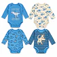 Pack 4 Bodys Manga Larga para Bebé Niño – Dinosaurios - Miniatura 1