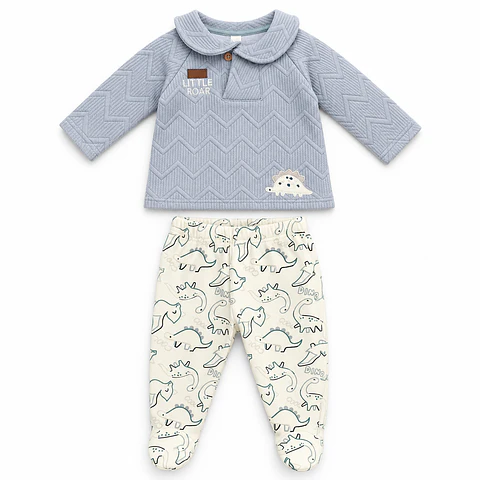 Conjunto 2 Piezas para Bebé Niño – Dinosaurios