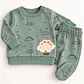 Conjunto 2 Piezas para Bebé Niño – Dinosaurios Verde Salvia - Miniatura 3