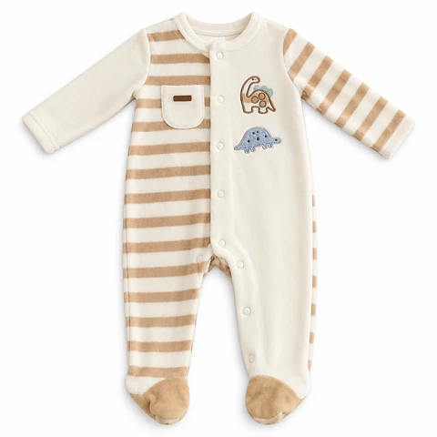 Enterito para Bebé Niño – Dinosaurios Beige
