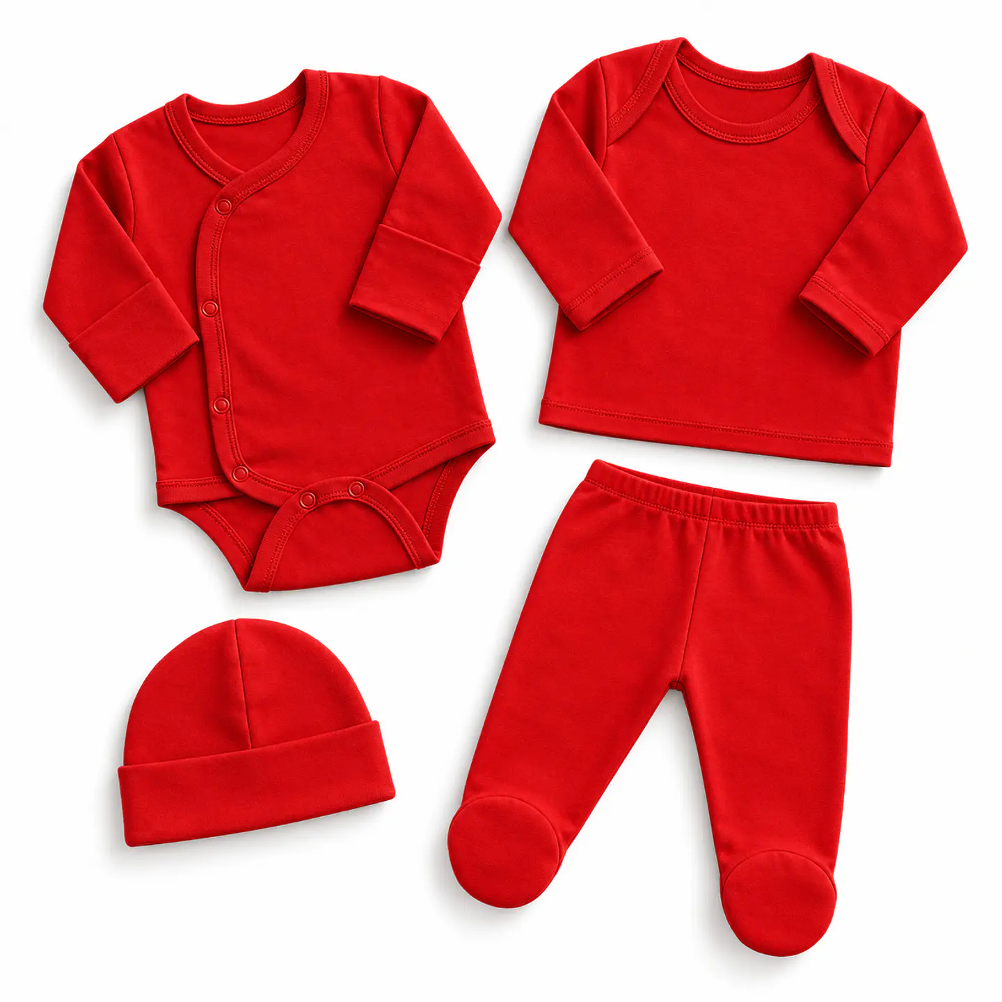 Dulce Corazón Rojo | 4 Piezas con Mitones Integrados 1