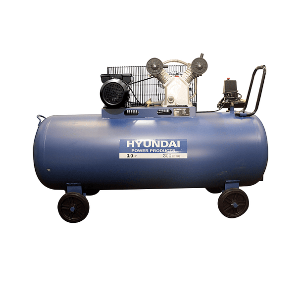 Compresor de aire 300 Litros 3 HP Monofásico HYUNDAI