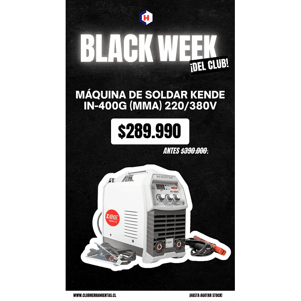 Máquina de Soldar KENDE IN-400G (MMA) 220/380V