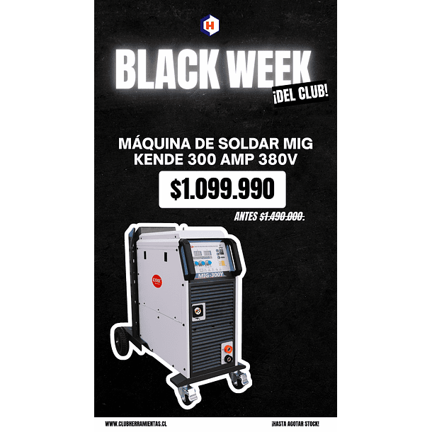 Máquina De Soldar MIG KENDE 300 AMP 380V