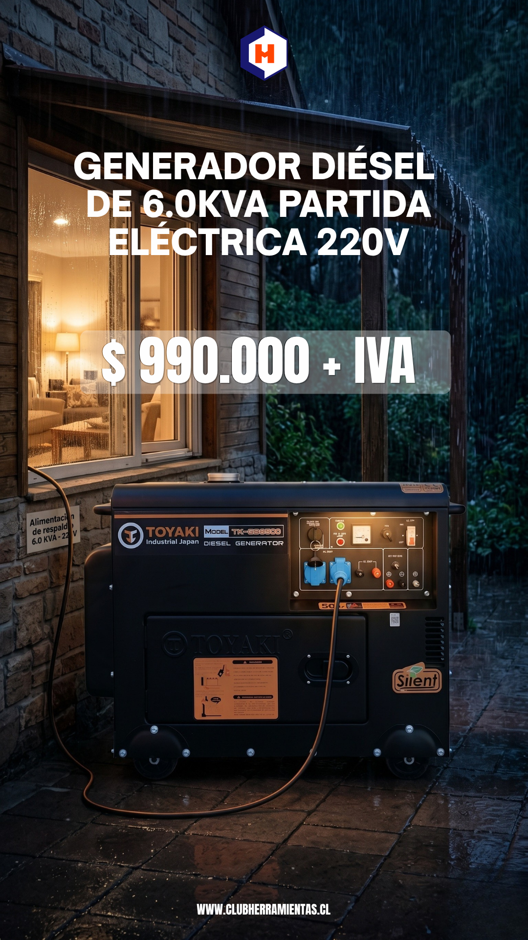 Generador Diésel Insonorizado 6.0 KW TOYAKI