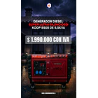 Generador eléctrico diésel Súper Ultra Silencioso Koop 8500 de 6,5KVA 1
