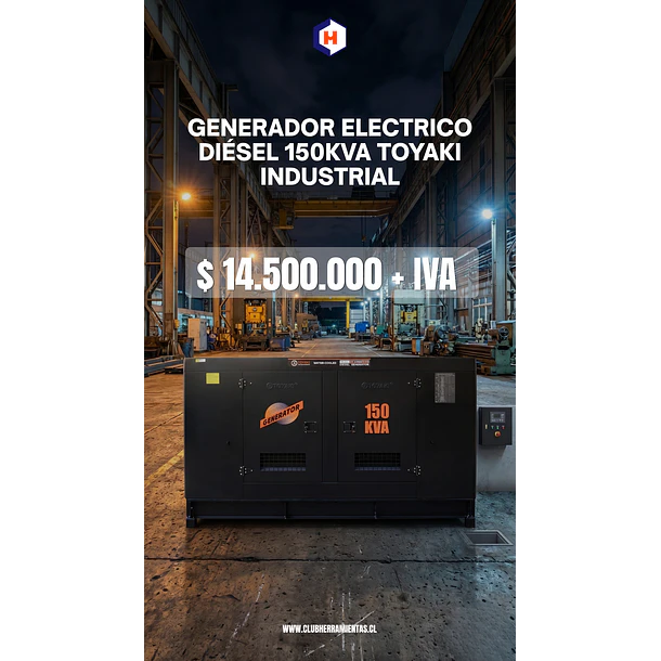 GENERADOR ELECTRICO DIÉSEL 150KVA TOYAKI INDUSTRIAL