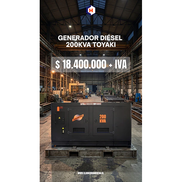 GENERADOR DIÉSEL 200KVA TOYAKI INDUSTRIAL