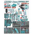 CARRO  DE HERRAMIENTAS POR 396 PCS CON LLAVE IMPACTO 850NM TOTAL 2