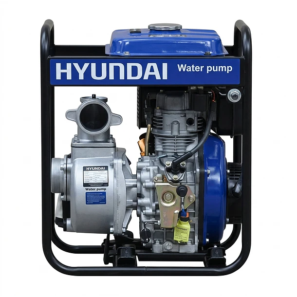 Motobomba diésel 4"x4" partida eléctrica y Manual agua limpia Hyundai