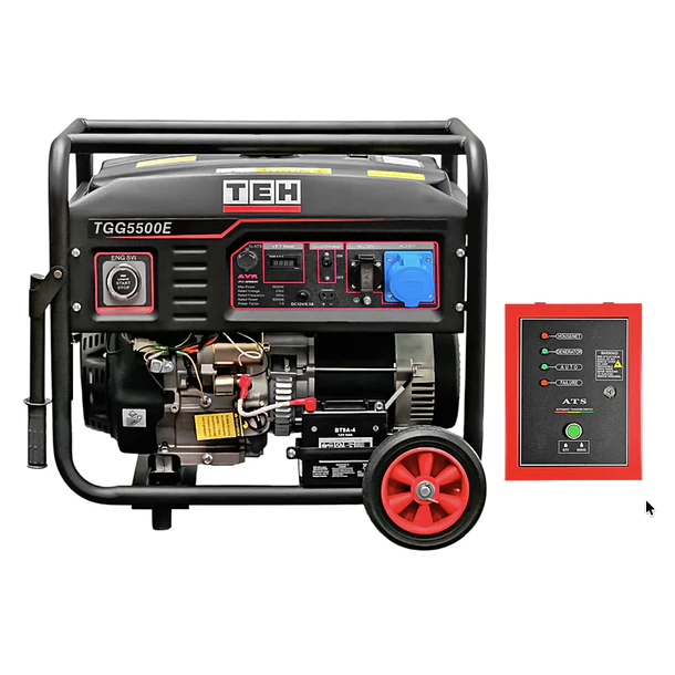 Generador a Gasolina 5.5 kW Partida Eléctrica Conexión ATS + ATS de 7 PINES TEHTOOLS 1