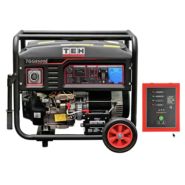 Generador a Gasolina 8.5 kW Partida Eléctrica Conexión ATS + ATS de 7 PINES TEHTOOLS