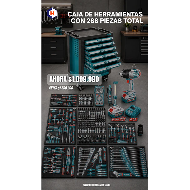 KIT LLAVE IMPACTO INALMB 1350NM CON HERRAMIENTAS POR 288PCS TOTAL 