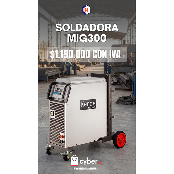 Máquina De Soldar MIG KENDE 300 AMP 380V