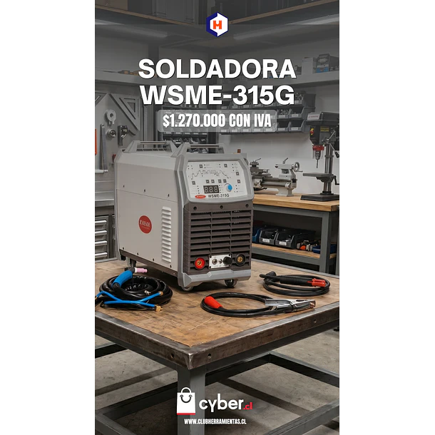 Máquina de  Soldar Inverter AC/DC Tig- Tig Pulsado Modelo WSME-315G