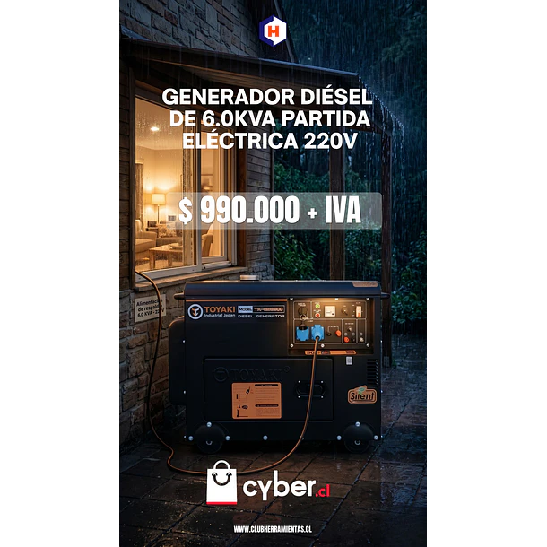 Generador Diésel Insonorizado 6.5 KW TOYAKI 