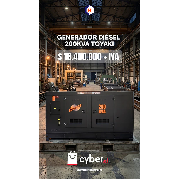 GENERADOR DIÉSEL 200KVA TOYAKI INDUSTRIAL