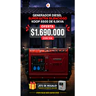 Generador eléctrico diésel Súper Ultra Silencioso Koop 8500 de 6,5KVA 1