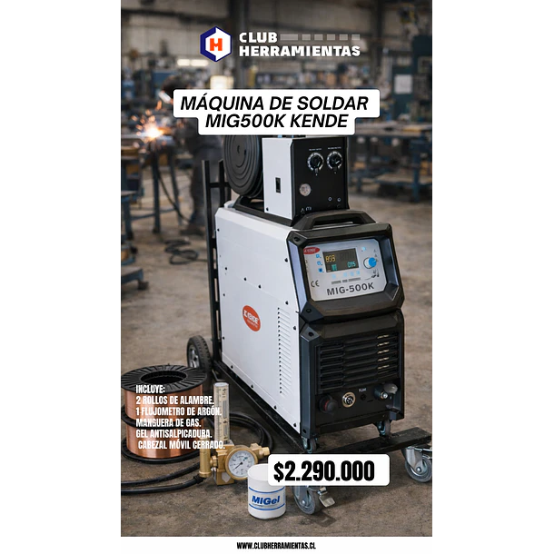Máquina de Soldar MIG 500A  KENDE