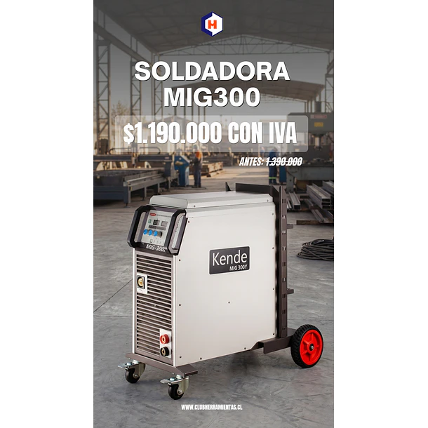 Máquina De Soldar MIG KENDE 300 AMP 380V