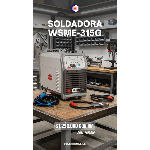 Máquina de  Soldar Inverter AC/DC Tig- Tig Pulsado Modelo WSME-315G
