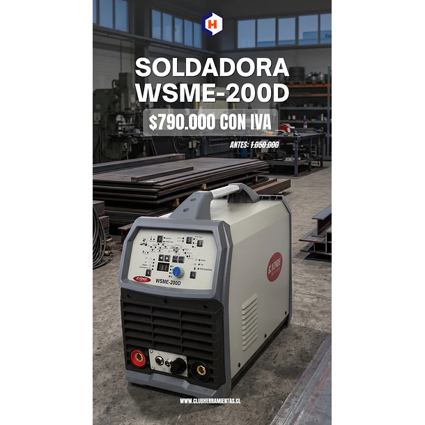 Máquina de soldar TIG/MMA 200A KENDE WSME-200D