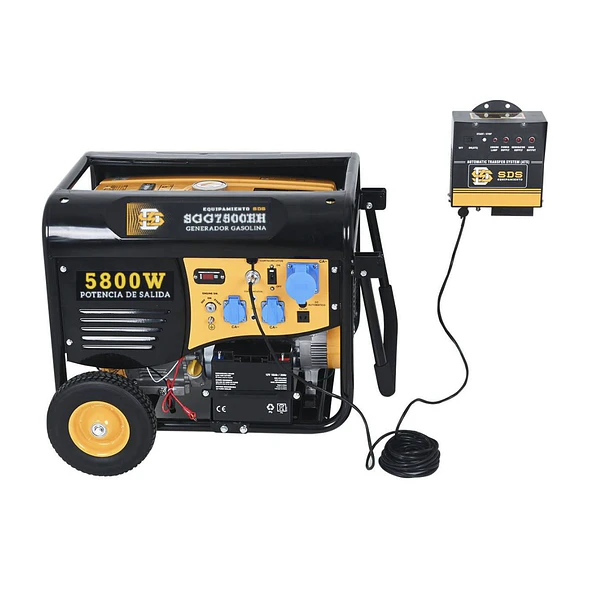 Generador bencinero 7,8 kva - 6,3 kw 220V Con ATS SDS Power