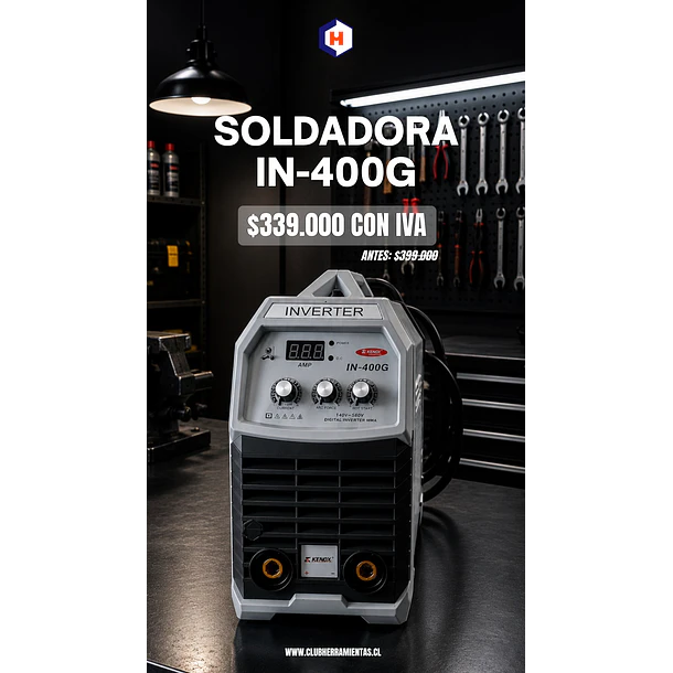 Máquina de Soldar KENDE IN-400G (MMA) 220/380V
