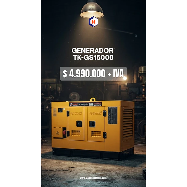 Generador eléctrico Industrial de 15KVA 380V Toyaki
