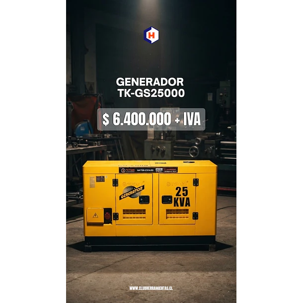 Generador Industrial Toyaki Diesel 25KVA Ultra insonorizado