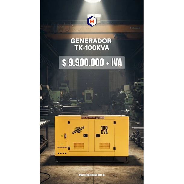 Generador electrico Diesel Industrial 100 Kva Toyaki 