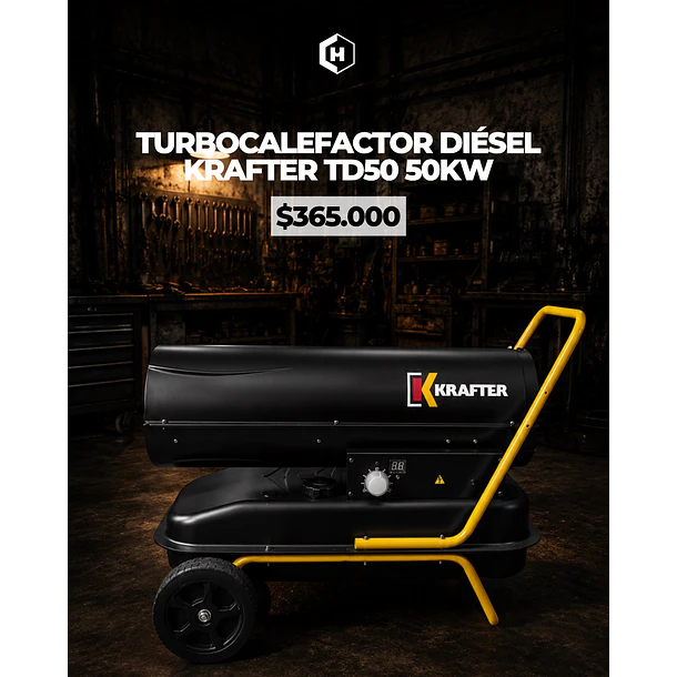 TURBOCALEFACTOR DIÉSEL KRAFTER TD50 50KW