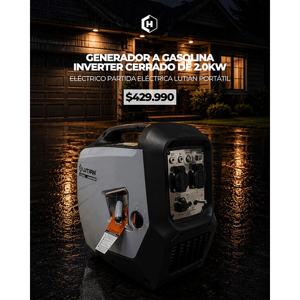 Generador inverter gasolina 2.0KVA Lutian 