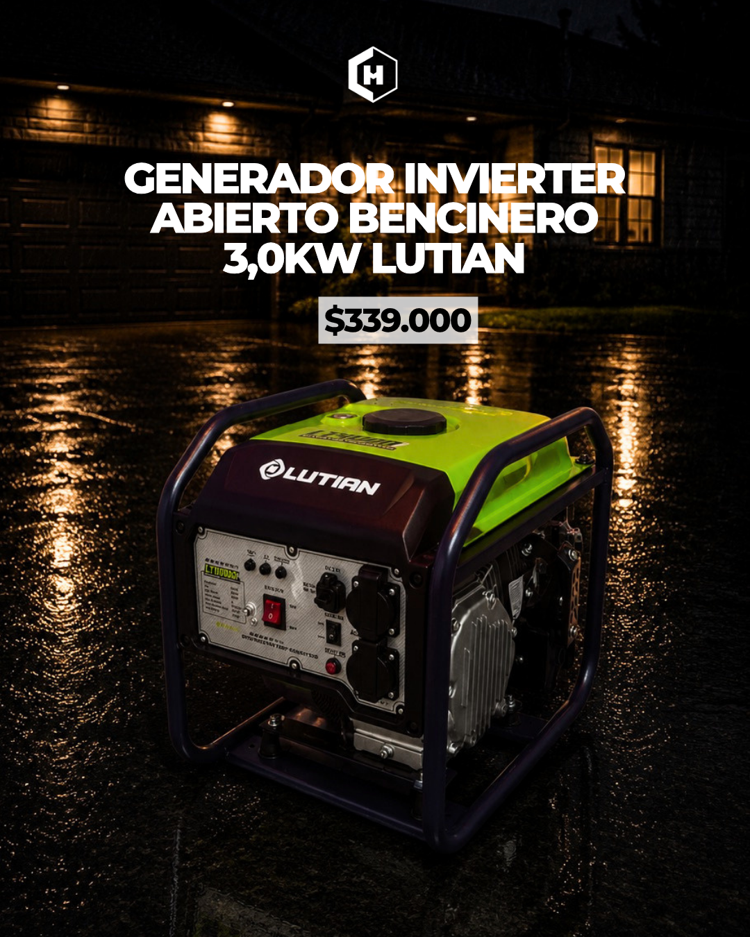 GENERADOR INVERTER ABIERTO BENCINERO 3,0KW LUTIAN