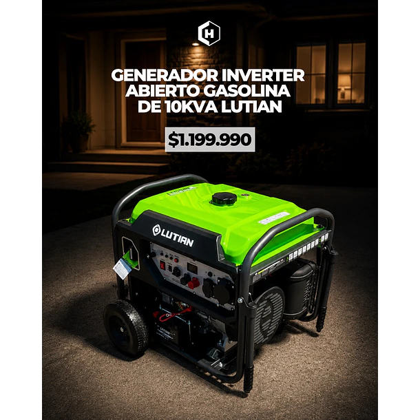 Generador Inverter abierto gasolina de 10KVA Lutian