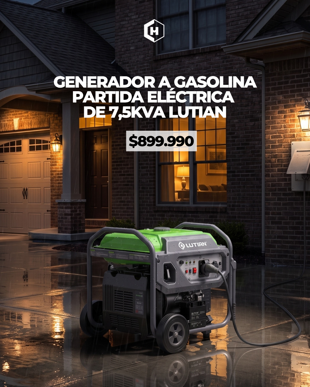GENERADOR INVERTER BENCINERO ABIERTO 7.5KW LUTIAN