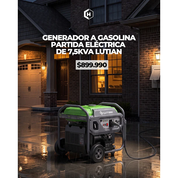 GENERADOR INVERTER BENCINERO ABIERTO 7.5KW LUTIAN
