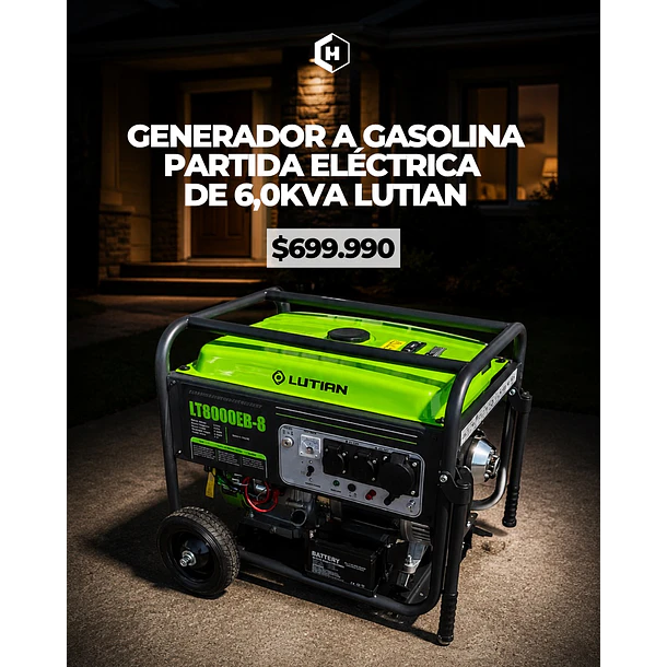 Generador a Gasolina Partida Eléctrica de 6,5KVA Lutian
