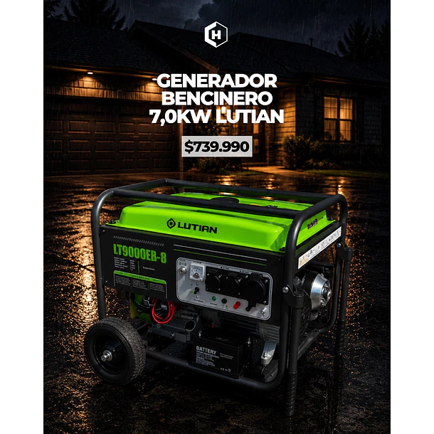 Generador a Gasolina Partida Eléctrica de 7,5KVA Lutian