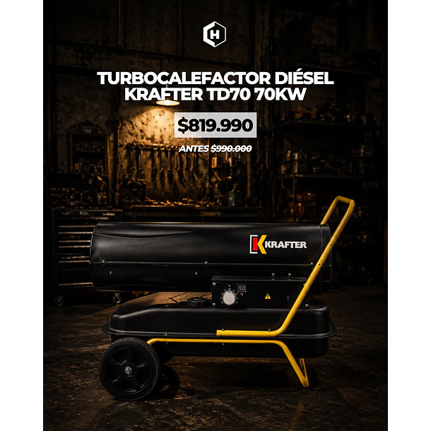  TURBOCALEFACTOR DIÉSEL KRAFTER TD70 70KW